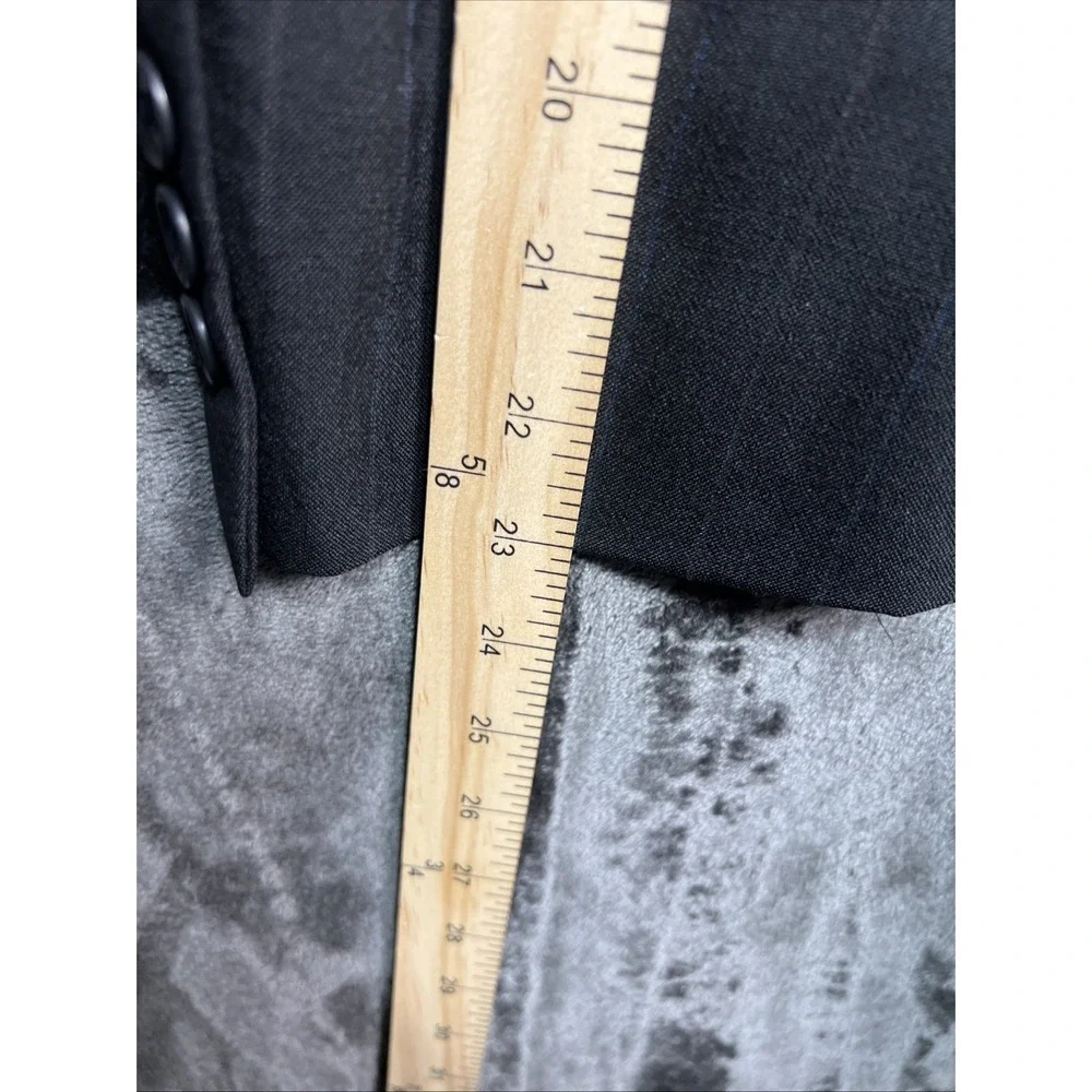 Pierre Balmain Suit 46L 38x30 Gray‎ Pinstripe Wool USA 2 Piece
